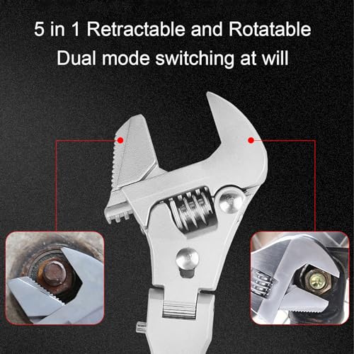 Llave de trinquete de cabeza flexible con giro de 180 grados ajustable 6