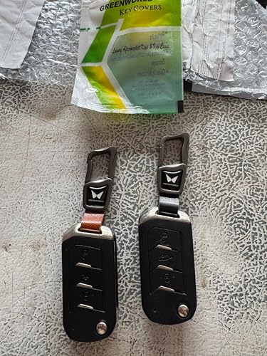 Image of GREENWORLD Premium Scratch-Proof Keychain /Keyring with Car Brand Name Logo | Durable Metal Keyring for Cars & Bikes with 2 Color Strap