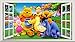 Chicbanners Winnie l'ourson et ses amis V102 Sticker mural autocollant pour fenêtre Taille L 1000 mm x 600 mm