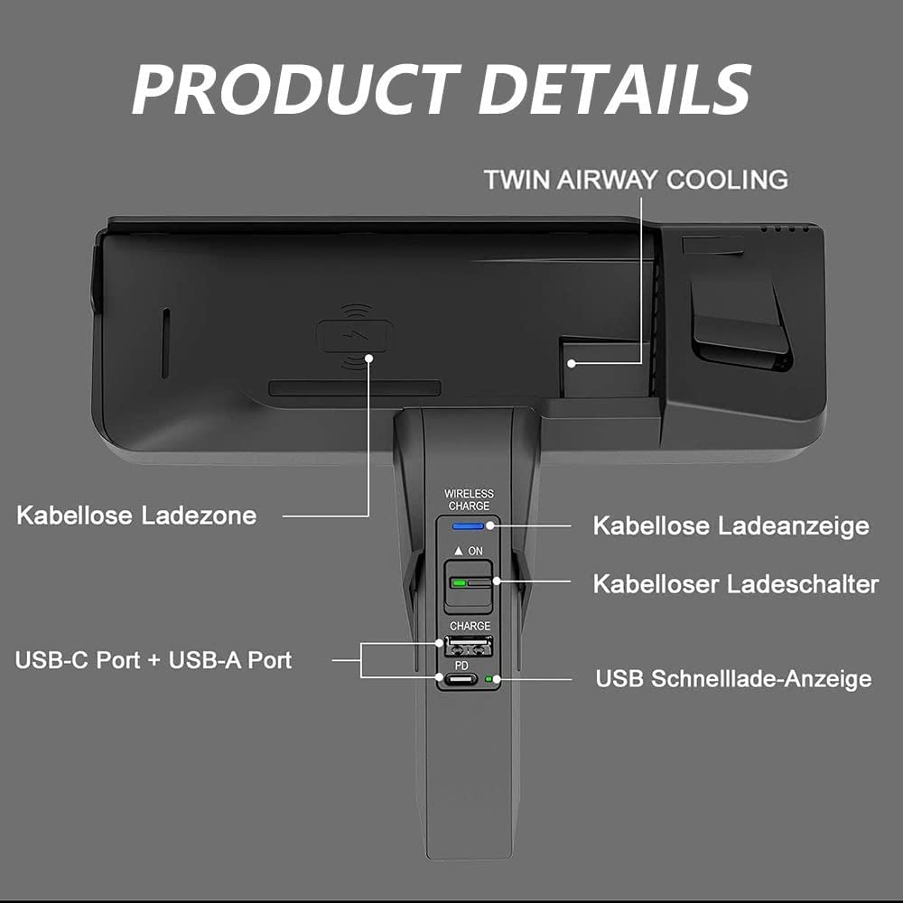 Kabelloses Auto Ladegerät für BMW 3 Series 4 Series 2013-2015, für BMW M3 M4 2014-2020, 15W Schnellladendes Handy-Ladegerät für BMW F30/F31/F32/F33/F36/F80/F82/F83 Center Console Accessory | Kabelloses Schnellladegerät, für BMW 3er Serie 4 M3 M4 F30/F31/F