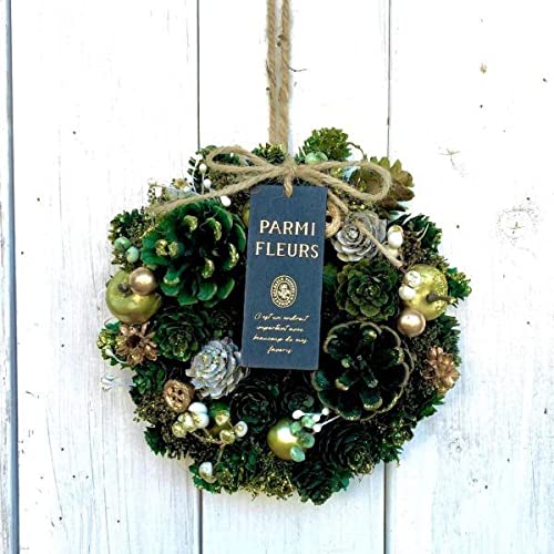 Amazon | 小さいクリスマスリース ラメ アップル ギフト プレゼント  