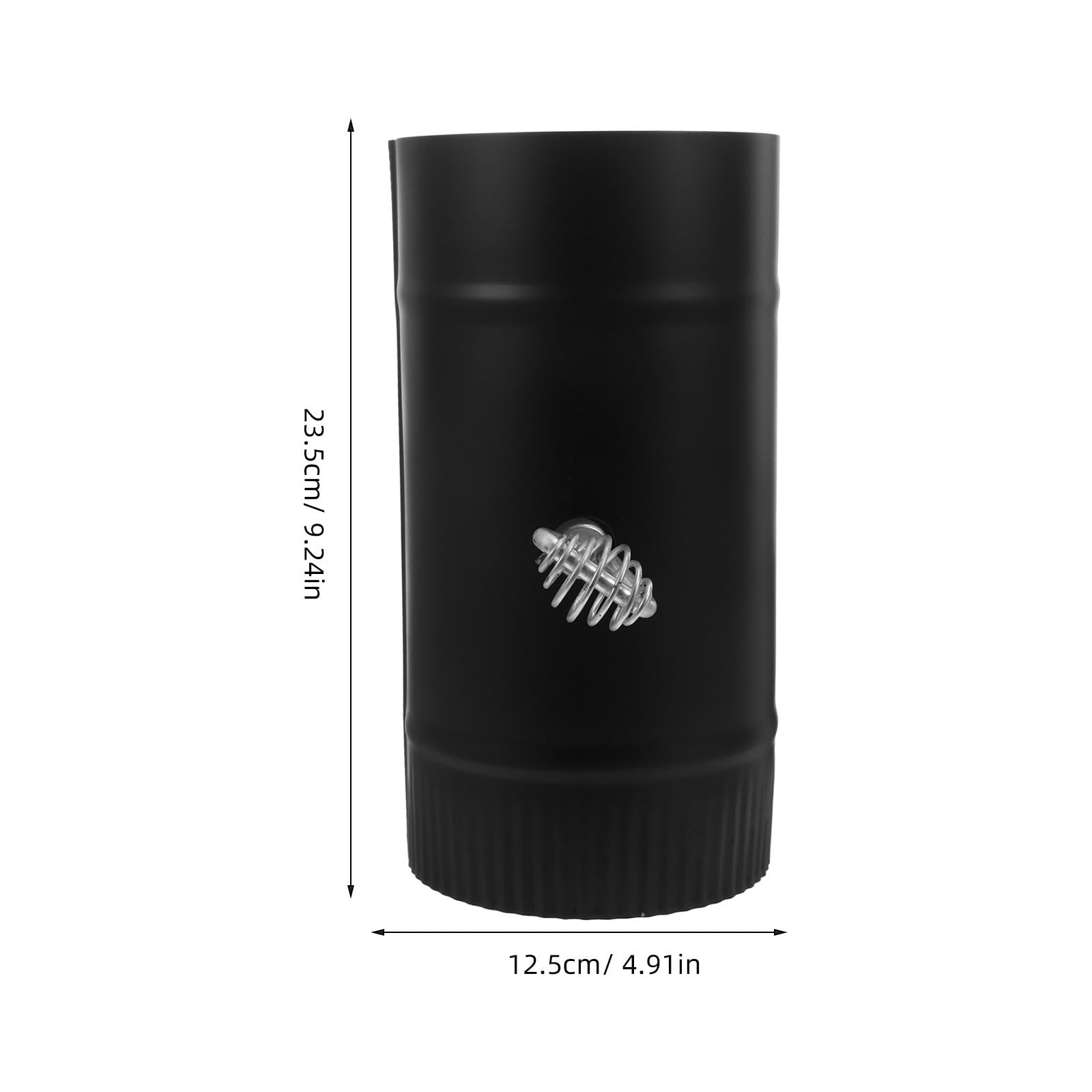 Compuerta de Humos de Hierro Negro 4, 9x9, 2 Pulgadas | Diseño Anti-retorno, Ajuste para Chimenea y Ventilación Doméstica, Instalación Sencilla Cierre Hermético