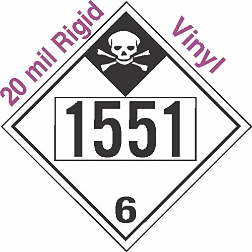 GC Labels-R335c1551, Inhalation Hazard Class 6.1 UN1551 20mil Rigid ...
