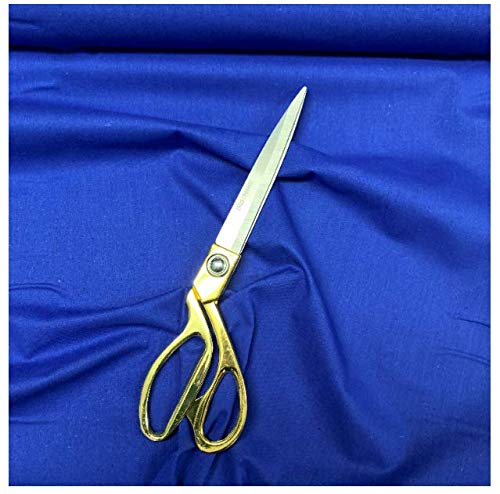 The Meter - Tela de algodón 100% artesanal (112 cm de ancho, 20 colores lisos, color azul real)