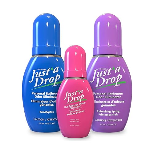 Prelam Just a Drop Odor Eliminator Set - Before You Go Toilet Freshener - Deodorizer Odor Eliminator - Toilet Bowl Freshener for Poop - 3 pc
