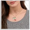 Xusamss Iran Map Flag Pendant Necklace for Men Women, Stainless Steel Iranian Chain with Flag Charm, 50cm Length, Lightweight Fashion Jewelry