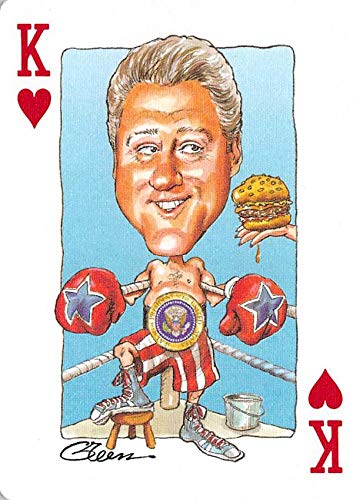 Bill Clinton trading card (42nd President of the United States) 1996 Politicards Illustrations #KH