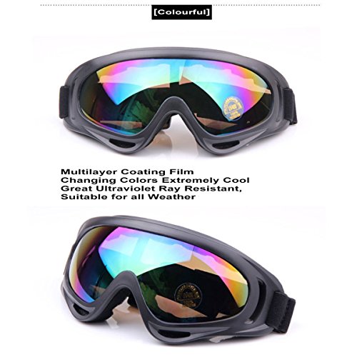 Haifly Gshllo Protective Over Glasses Goggles Safety Ski Skiing Snowboard Goggles Bicycle Cycling Motorcycle Goggles Colorful #TOP1