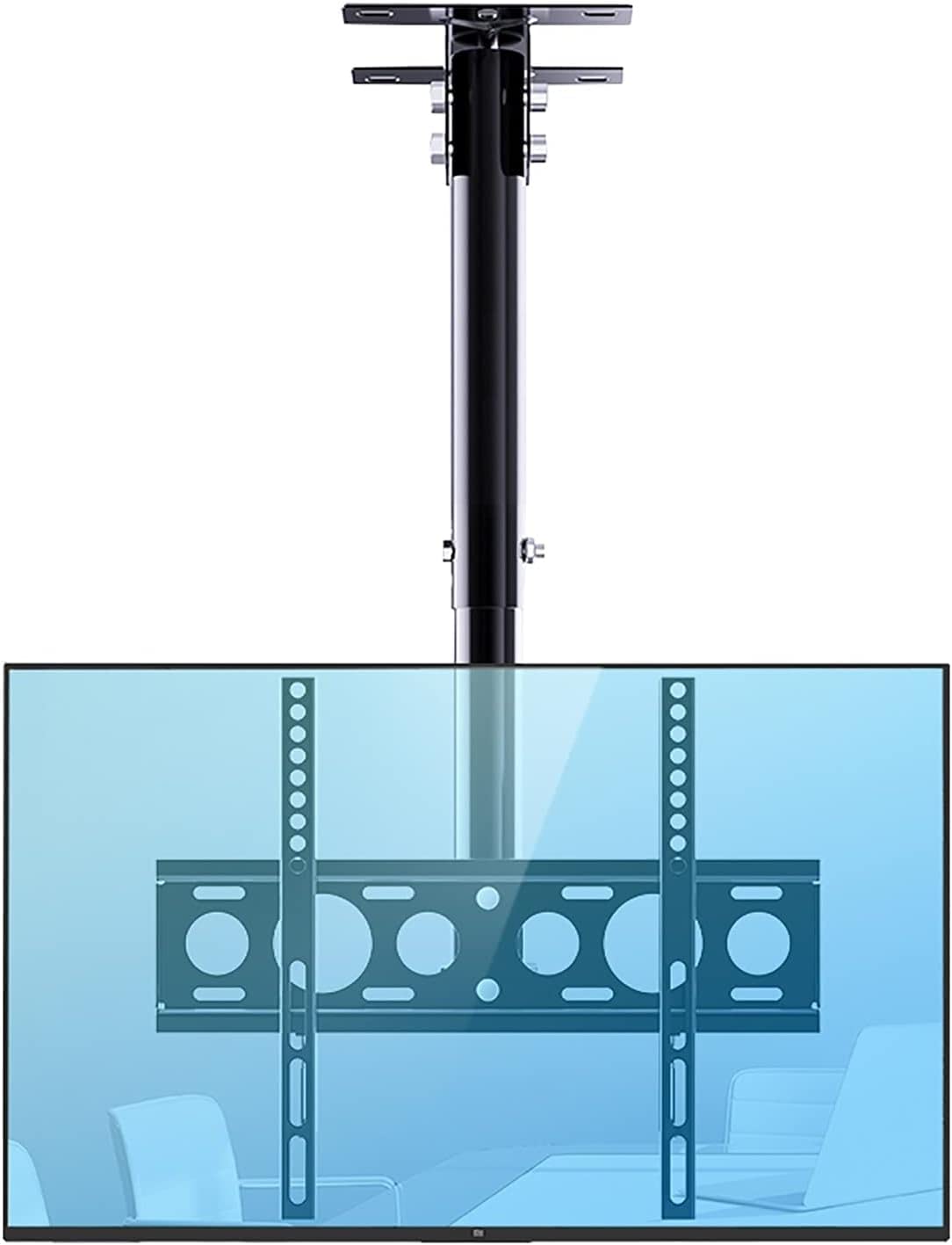 HPTHLY Adjustable Height Full Motion 360°Rotation Ceiling Tv Mount Tilt Swivel Tv Bracket For 32-60Inch Led Screen Display Tv Mount Tv Stand,0.5-1.8M