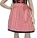 Dirndlschürze Trachtenschürze Mini Dirndl Dirndel Rot Kariert, Größe:46