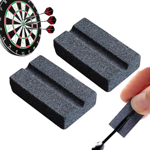 Piedra Afiladora Darts V- – Afilador de Dardos en Forma de V, Herramienta Portátil para Afilar Puntas de Dardos de Acero, Fácil de Usar, Mejora la Precisión, Prolonga la Vida Útil de los Dardoss,