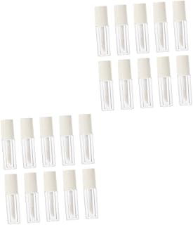 Beavorty 20 Peças Tubo Vazio De Brilho Labial Recarregável Tubo De Brilho Labial Recipientes De Brilho Labial Tubos De Bálsamo De Brilho Labial Tubo De Brilho Labial Transparente Tubos De
