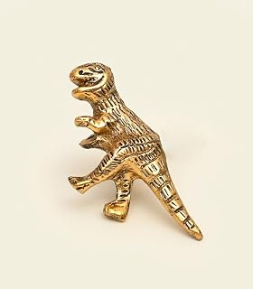 Dinosaur Cabinet Knobs, Vintage Metal, Set of 6 | Decorative Animal Design, Dresser Pull Handles, For Kids Room Furniture, Kitchen Cabinets & Cupboard