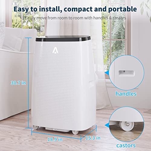 Jojoka Air Conditioner Portables For Room, 14000 Btu Portable Ac With Remote Control, 4-In-1 Function, 750 Sq Ft Coverage, 24 Hour Timer & Window Venting Kit, White #TOP4