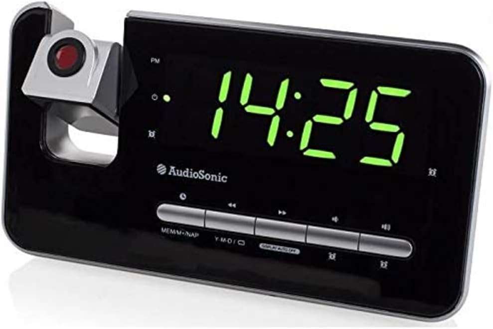 Audiosonic CL1492 PLL FM Projectie klokradio Zwart