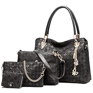 FiveloveTwo Vrouwen PU Dames Handtas Purse Tote Satchel Schoudertas Kwastje Print Top Handvat Tas Clutch Kaarthouder