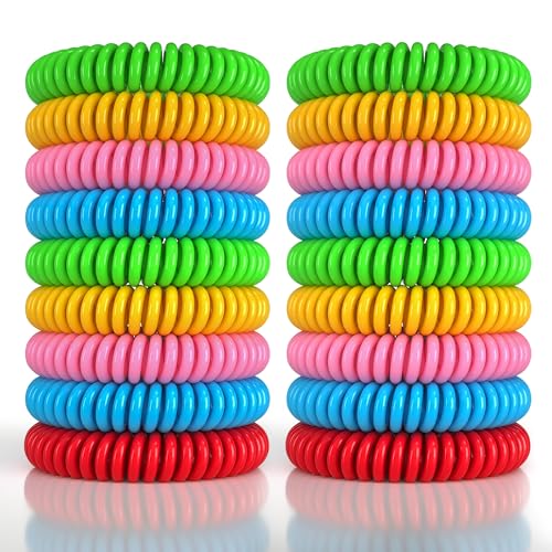 Image of BuggyBands 18 Pack Mosquito Bracelets for Adults & Kids, DEET-Free Waterproof Bands, Individually Wrapped Repellent Wristbands