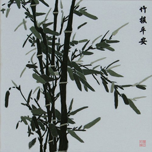 King Silk Art 100% Handmade Embroidery Framed Green Bamboos Oriental Wall Hanging Art Asian Decoration Tapestry Artwork Picture Gifts 37083Wfb1 #TOP1