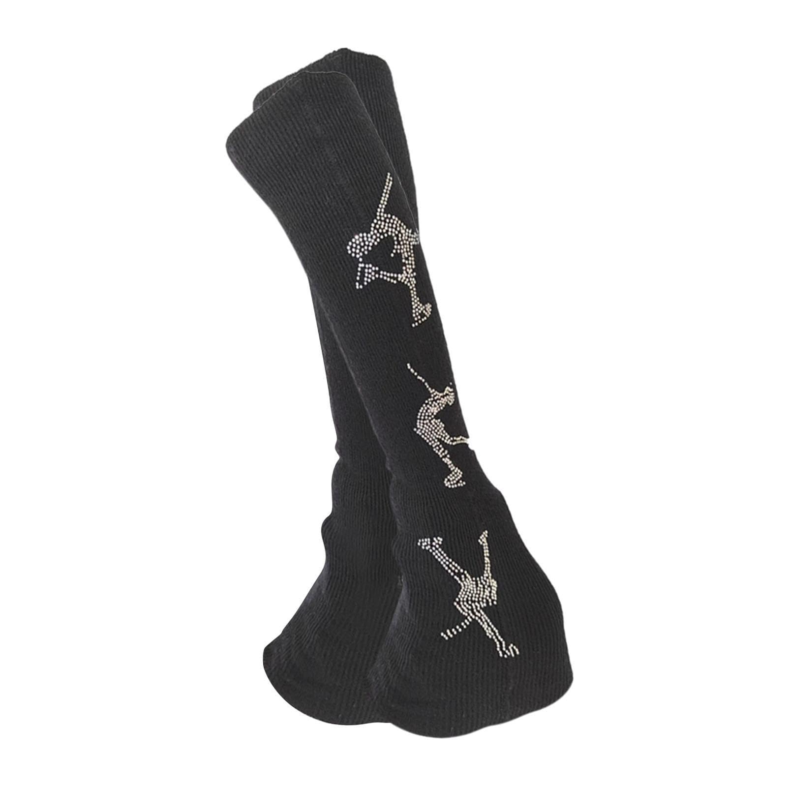 styleheaven 2Pcs Figure Skating Leg Warmers Fashion Leg Sleeves for Dance Ice Skate Yoga black|Sporting Goods-picture-24