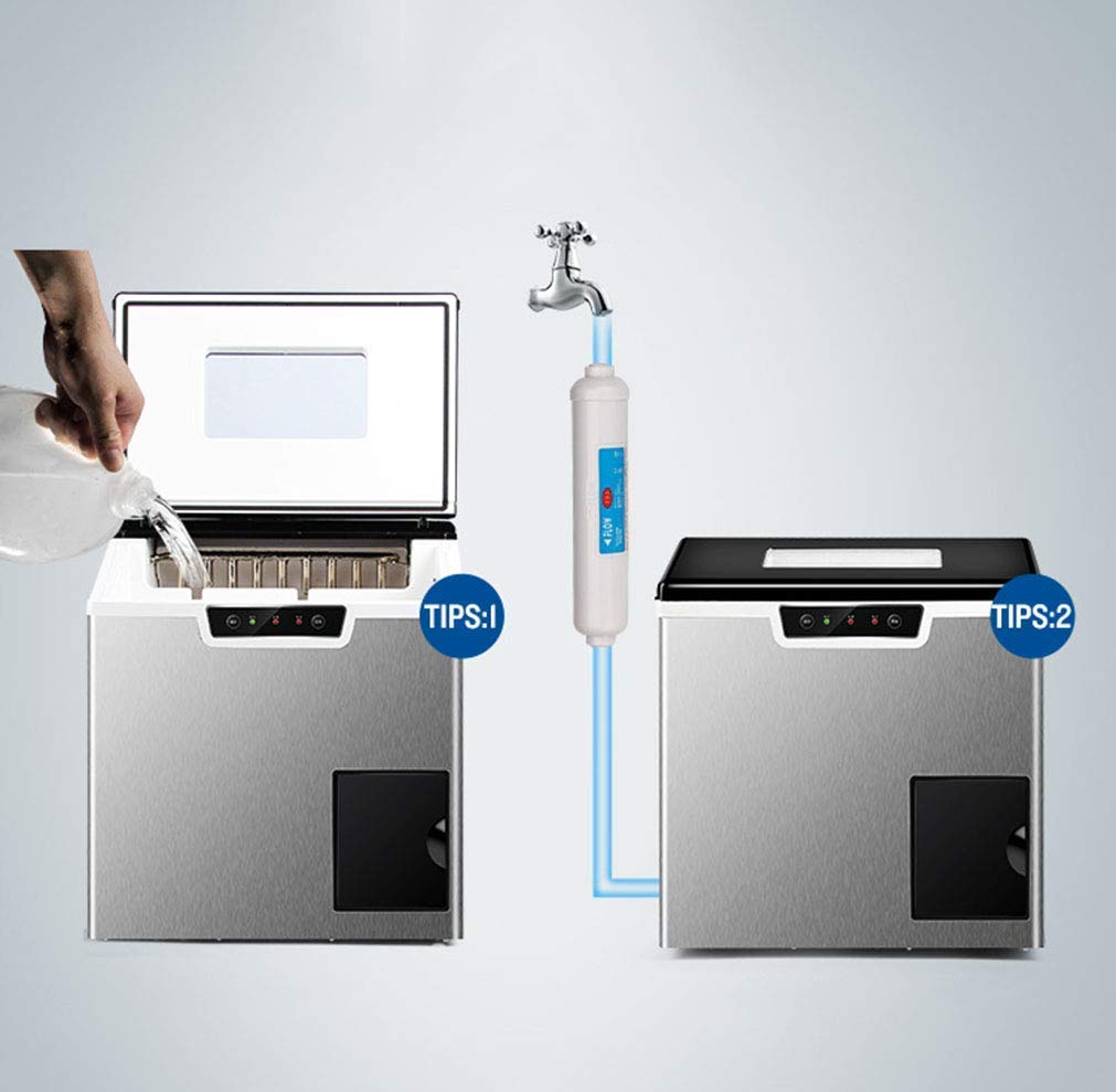 Petite Machine Automatique, 35 kg/24 h, Machine à glaçons électrique Rapide, Portable, pour Usage Commercial, Domestique, Cuisine, Bars, cafés et Salons de thé.
