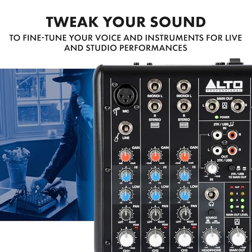 ALTO TrueMix 500 Audio Mixer with XLR Mic In and USB Audio Interface for Podcasting, Live Performance, Streaming, Recording, DJ, Mac and Windows by ALTO - Image 7