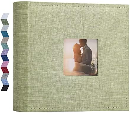 Vienrose Photo Albums 6x4 300 Pockets Linen Frame Cover with Memo Areas Photobook Large Capacity Pictures Book for Wedding Family Baby Vacation
