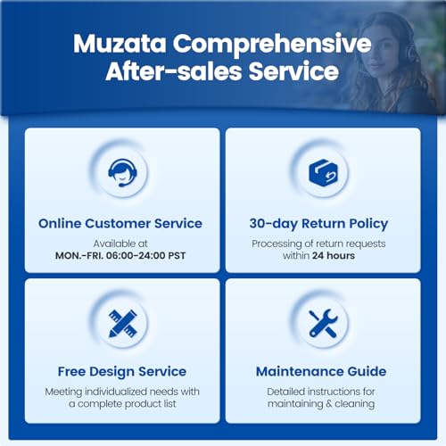 image for Muzata 3ft-6.5ft Cable Railing Kit 36