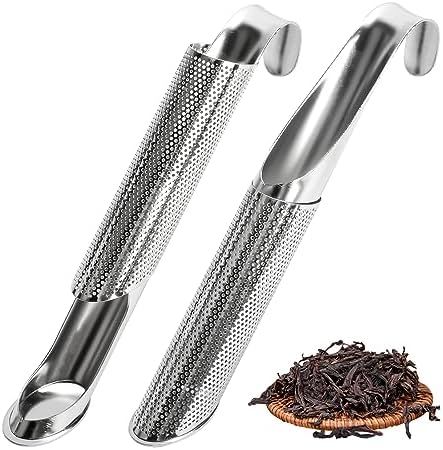 Numola 2 Pack Long Handle Tea Infuser, Stainless Steel Tea Steeper for Loose Leaf Tea, Reusable Tea Diffuser for Loose Tea Single Cup