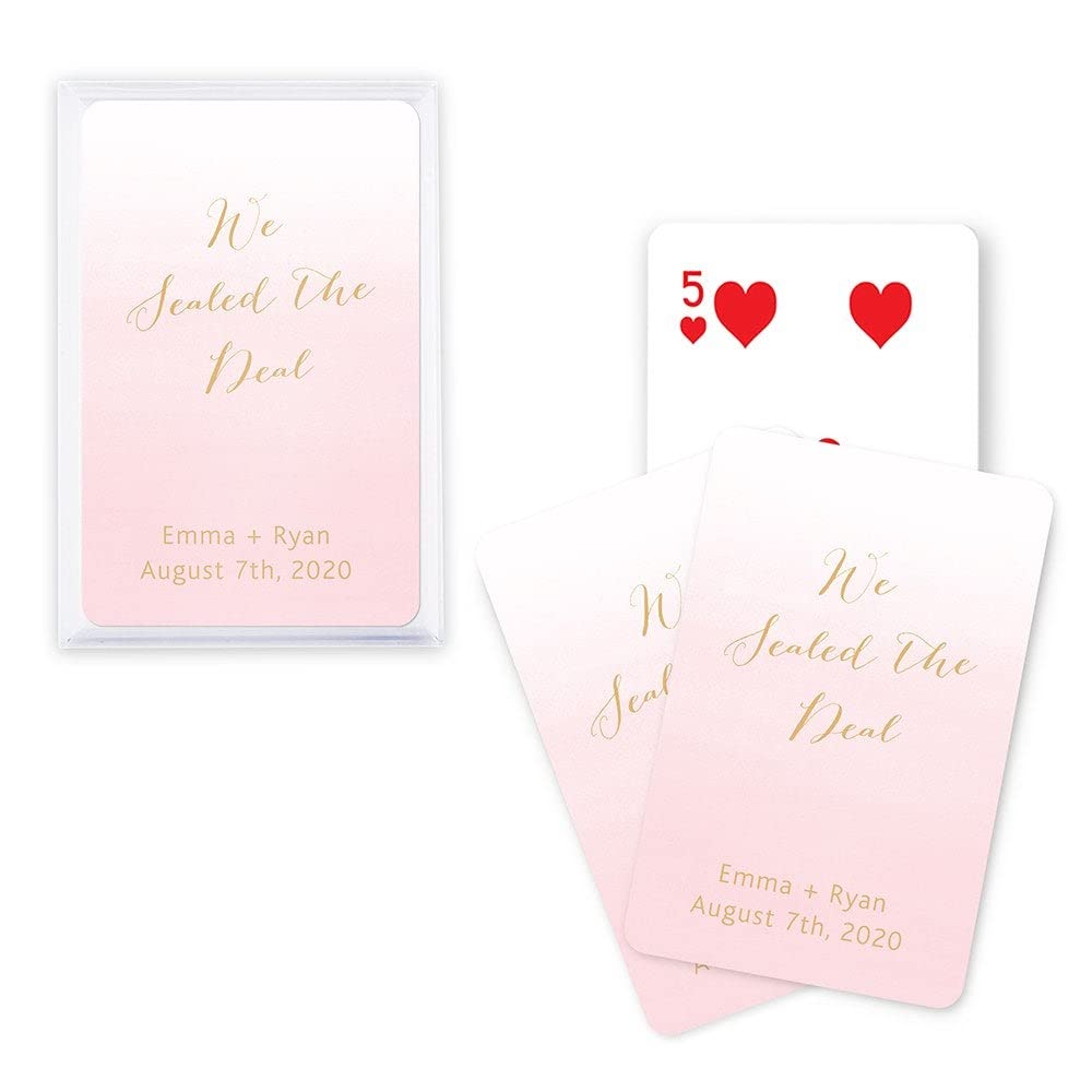 WEDDINGSTAR Unique Custom Playing Card Wedding Favors - Aqueous (Pack of 20)