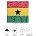 Ghana Paisley Flag Funny Square Bandana Fashion Head Scarf for Women's Hair Soft Wrap Neck Scarves 18