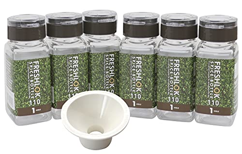 フレッシュロック スパイスボトル チャコールブラウン 1ホール 110ml じょうご付き