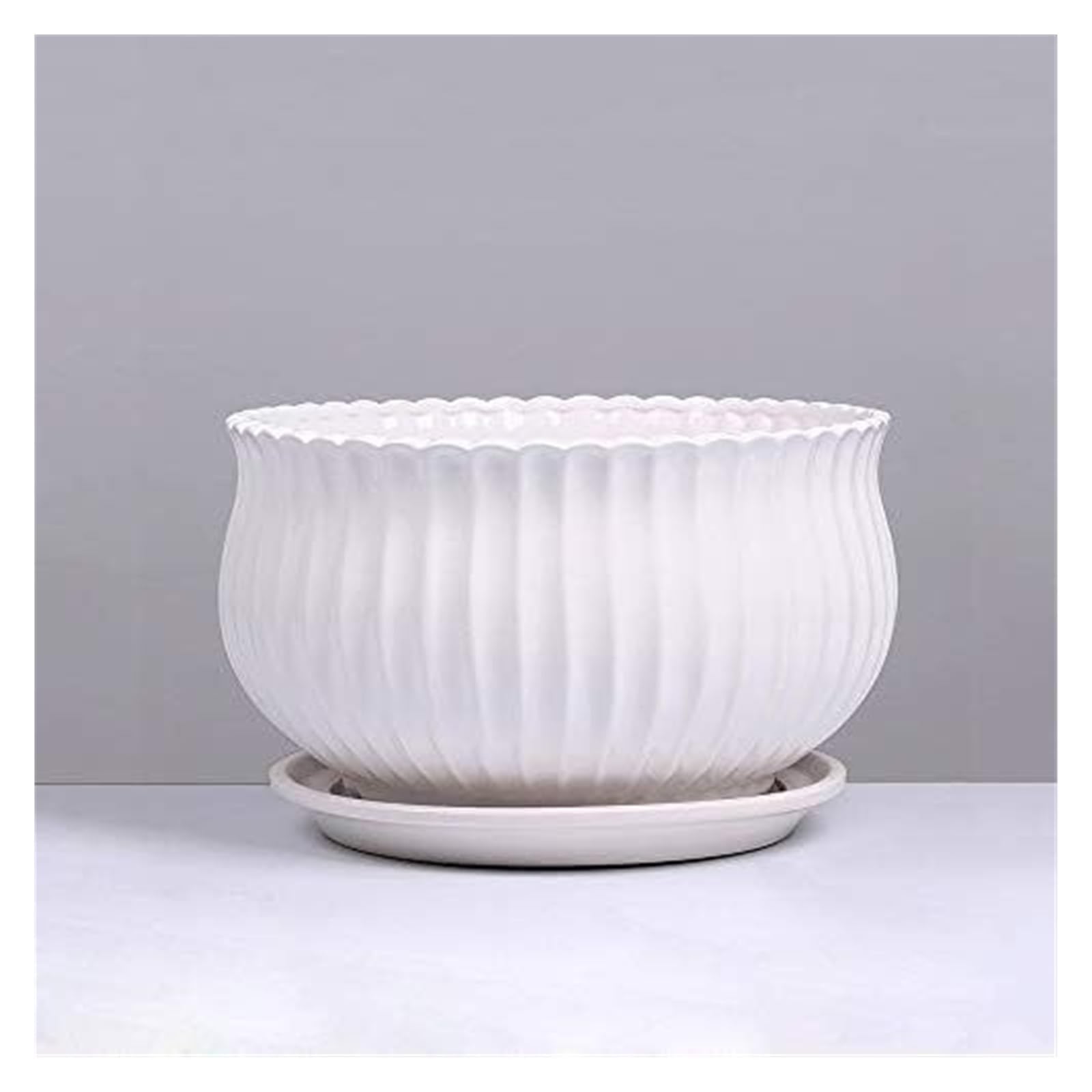 Doniczka, Doniczka o średnicy 14,5 cm, nowoczesny, wykwintny design, biały pojemnik ceramiczny, doniczka do użytku domowego, wazon dekoracyjny