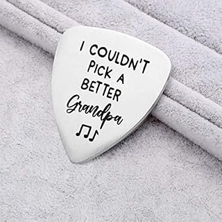MaySunset Médiator de guitare en acier inoxydable avec inscription « I Couldn’t Pick A Better Grandpa », cadeau pour grand-père, musicien, joueur de guitare, anniversaire, Noël, fête des pères - Les Beatles, Paul McCartney, John Lennon, RIngo Starr, George Harrison MaySunset Médiator de guitare en acier inoxydable avec inscription « I Couldn't Pick A Better Grandpa », cadeau pour grand-père, musicien, joueur de guitare, anniversaire, Noël, fête des pères – Image 2