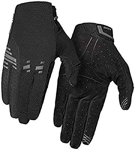 Giro Havoc (S-2X) Trail-Handschuhe, Nahtlose AX Suede Mikrofaser, Ariaprene Mesh für Atmungsaktivität, TPR-Knöchelprotektoren, Verstellbarer Klettverschluss, hoher Komfort, Black, Größe: L