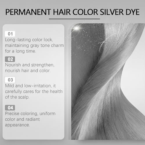 Tinte de cabello plateado temporal 3 piezas miniatura 5