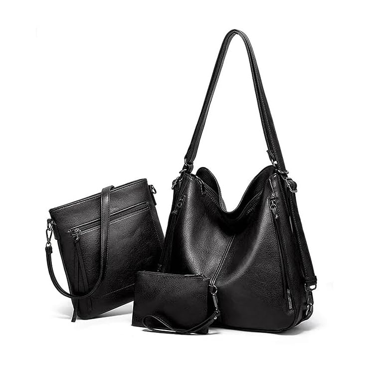 Image of Womanix Tote Handbag for Women, Girls Stylish Fashion Faux Leather Tote Shoulder Bag Classic Solid Color Shoulder Tote Bag Ladies Purse - Daily, Office Use Hobo Bags