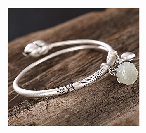 Bracelet ajustable anémone en argent S990 pour sublimer vos tenues d'été