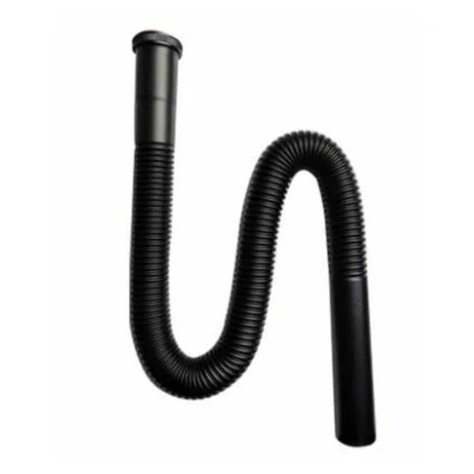 Manguera de latón Sifón Desagüe flexible for fregadero Baño Cocina Lavabo Tubo agua Juego desagüe Accesorios for bañera(Silver)