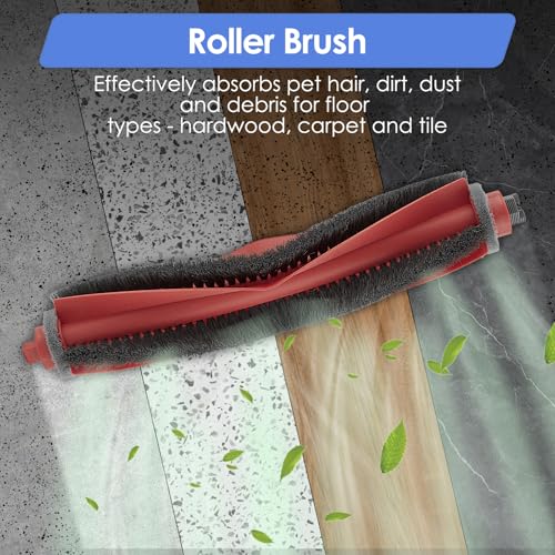 Image of (7 Pack) Q10 S5 / S5+ Replacement Parts Compatible with Roborock Q10 X5 / X5+ Robot Vacuum Cleaner, 1 Roller Brush, 4 Side Brushes, 2 HEPA Filters, Accessories Kit