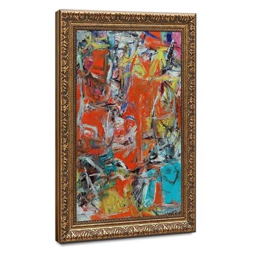 Impression sur toile Willem De Kooning décoration murale salon cadre suspendu 30x45