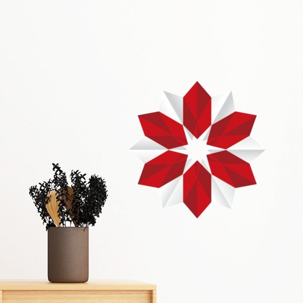 Sticker Papier Peint Fleur Origami Abstrait DIYthinker