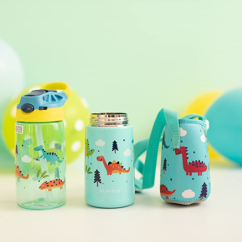 SET BOTELLA TRITÁN Y ACERO CON FUNDA OLMITOS (Azul)