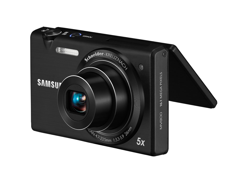 Samsung MV800 Digital Camera - Black (16MP, 5x Optical Zoom) 3.0 inch Touch LCD