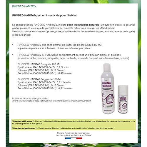 Greenvet RHODEO Habitat Spray - Flacon de 400ml