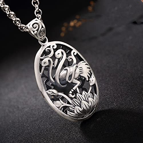 Sautoir en argent S990 mat ajouré collier élégant pour femme