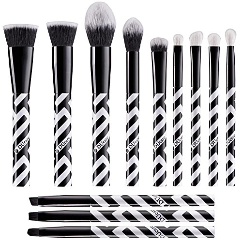 Makeup Brush Set, DUcare 12 Pieces Professional Eye Makeup Brushes For Powder and Liquid Makeup May Be Used With Dry or Wet Products
