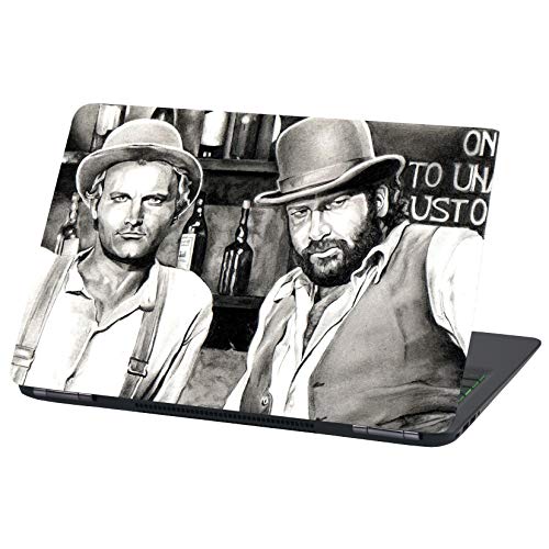 Lámina protectora para ordenador portátil, con diseños extraños, de vinilo, para proteger el ordenador, 17 pulgadas, diseño LP46 Bud Spencer