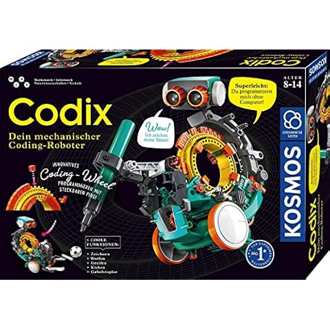 Kosmos 620646 Codix - Dein mechanischer Coding Roboter, spielerisch Programmieren Lernen, Roboter-Spielzeug, Experimentierkasten für Kinder ab 8-12 Jahre Cover