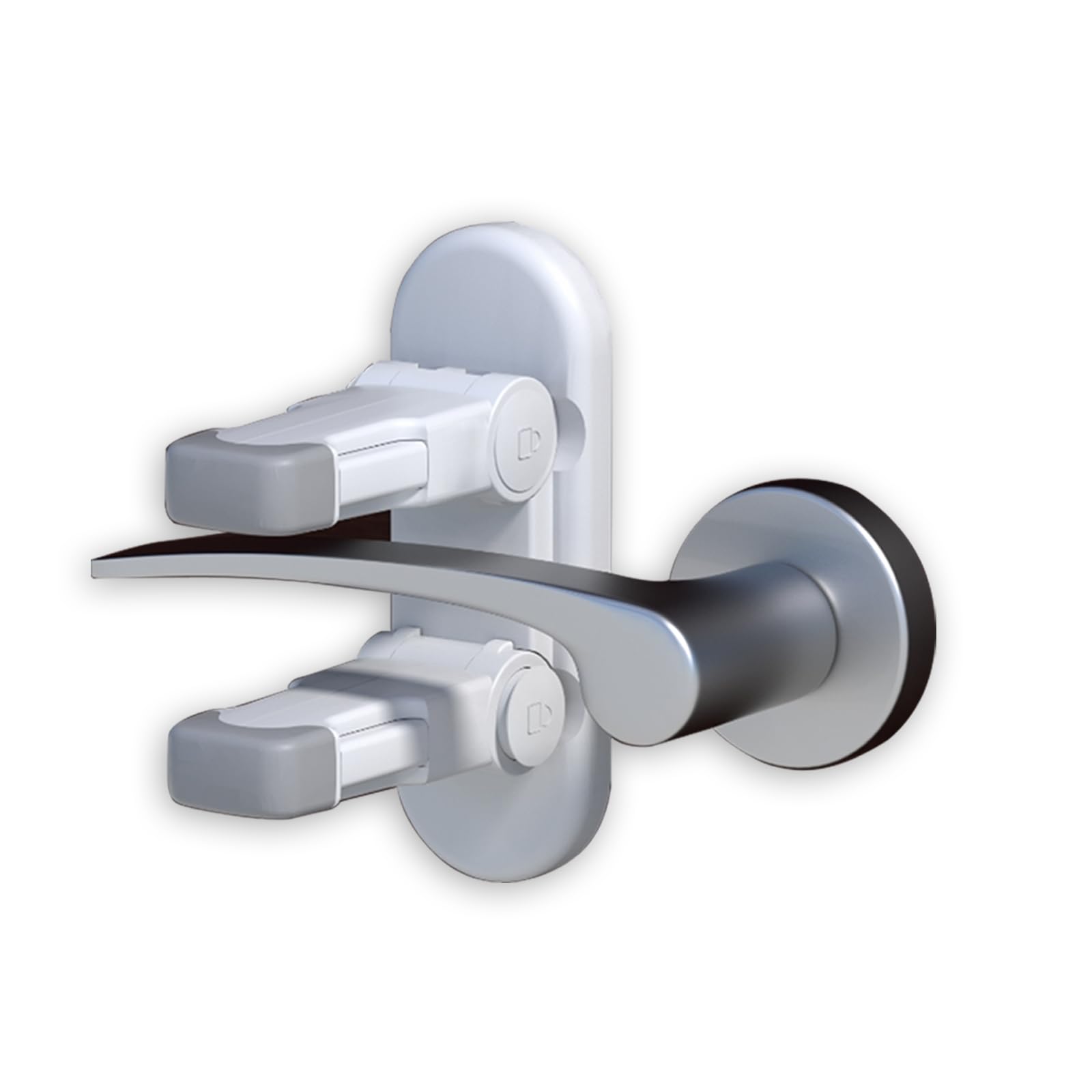 Childproof Door Lever Lock, (4 Pack) Door Handle Child Proof, Baby Proof Door Handle, Lever Door Handle Child Lock,Child Locks for Doors, 3M Adhesive Easy to Install Door Locks for Kids, No Drilling