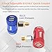 Yuesstloo R1234yf Quick Coupler, High & Low Pressure Couplers 2 Pack Set for Air Conditioning Evacuation Recharging, Adjustable R1234yf Quick Connect Adapters and AC Hose Fitting Connectors
